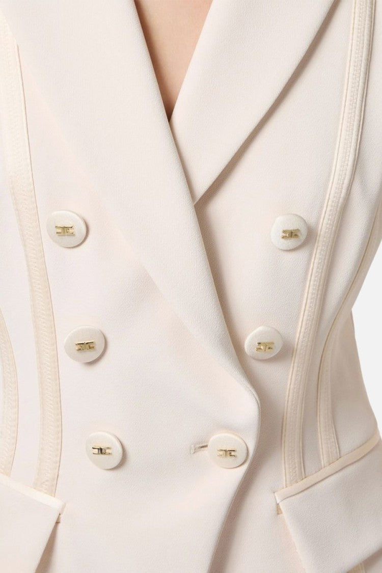 Elisabetta Franchi Double-Breasted Blazer With Structured Shoulders