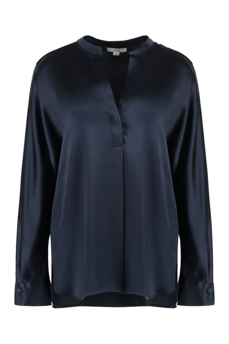 Vince Band Collar Blouse