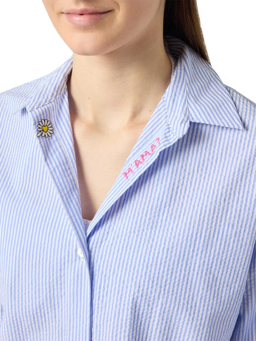 Mc2 Saint Barth Relaxed Fit Seersucker Stripe Shirt