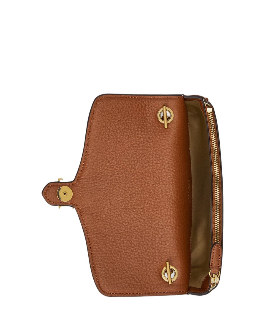 Lauren Ralph Lauren Luxe Pebble Leather Wallet On A Chain