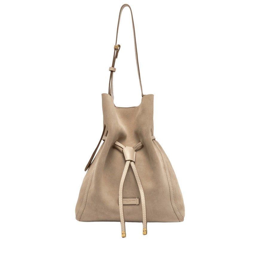 Gianni Chiarini Suede Handbag With Contrast Stitching