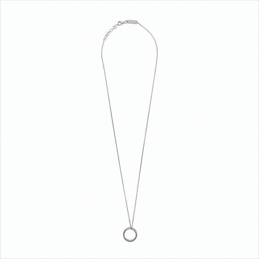 Maison Margiela Fine Silver Necklace With Circular Pendant