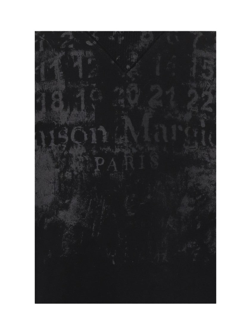 Maison Margiela Black Iconic Digital Print Cotton Sweatshirt