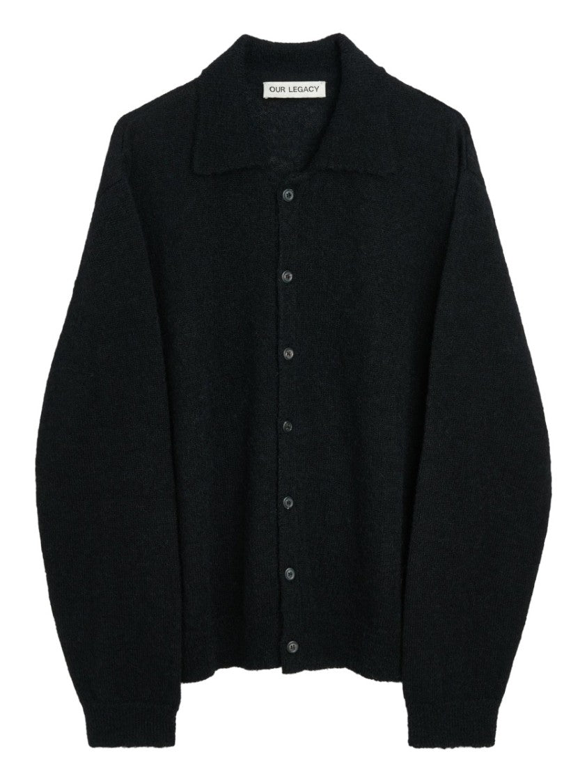 Our Legacy Button-Down Classic Collar Alpaca-Blend Cardigan