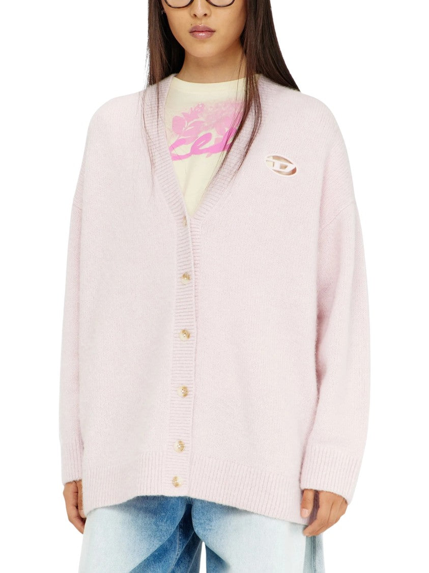 Diesel M-Areela Maglia V-Neck Oversized Wool Cardigan