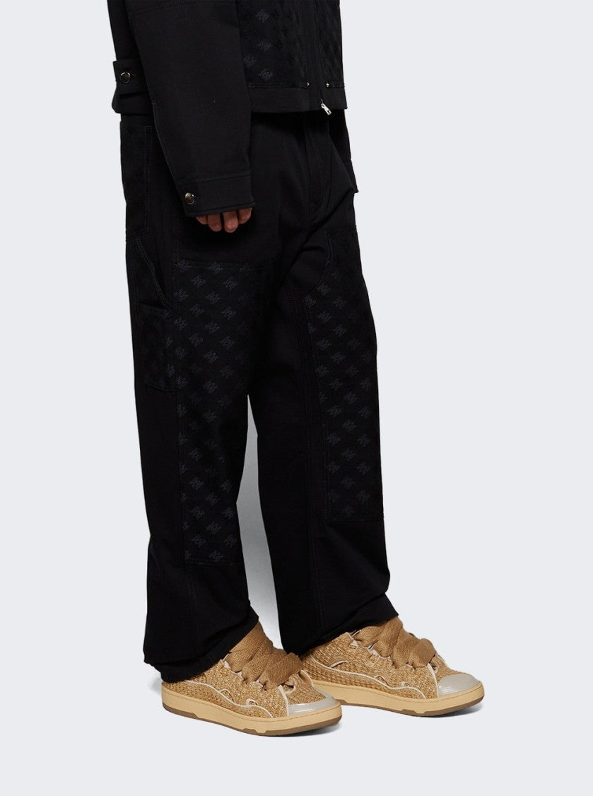 Lanvin Curb Raffia Sneakers Natural