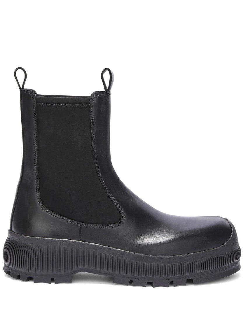 Jil Sander Black Chelsea Vibram Sole Leather Boots