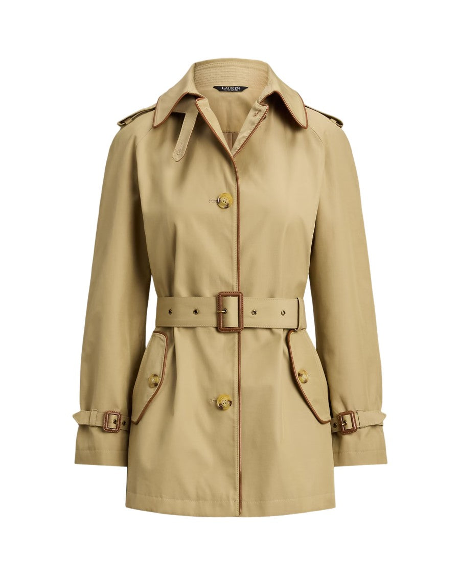 Lauren Ralph Lauren Belted Mid-Length Lined Coat With Elegant Craftsmanship