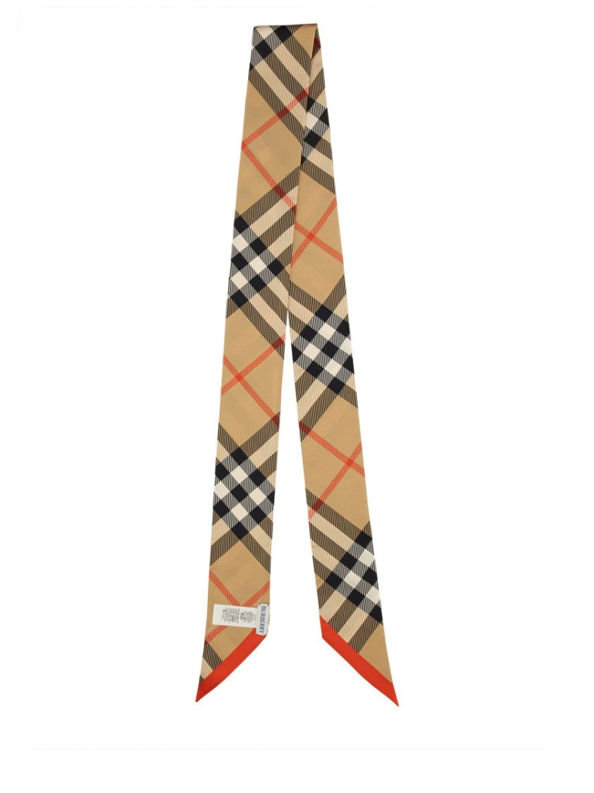 Burberry Classic Check Pattern Silk Scarf