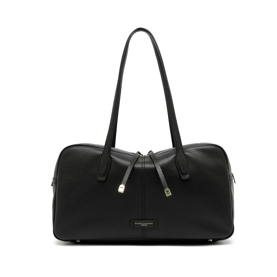 Gianni Chiarini Black Aryna Leather Shoulder Bag