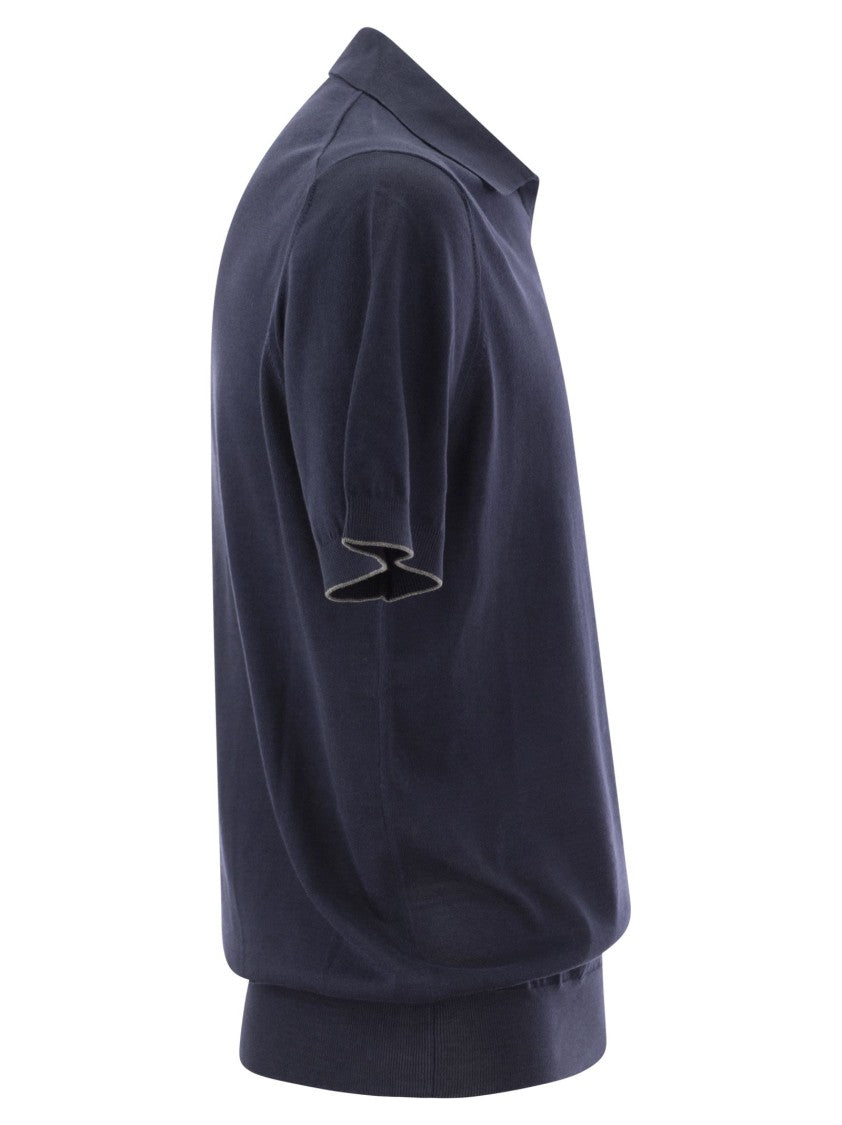 Brunello Cucinelli Cotton Polo Style Sweater