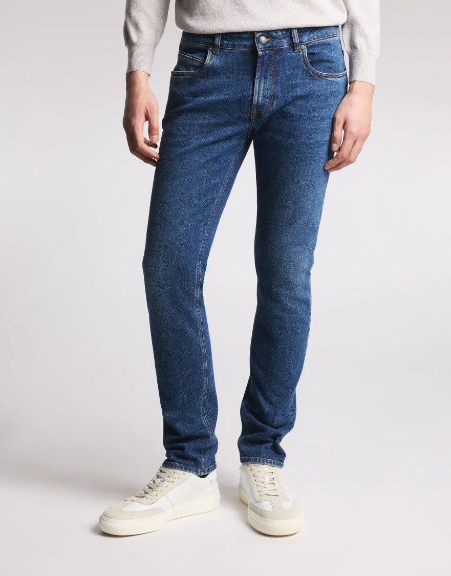Fay Five-Pocket Royal Blue Denim Jeans