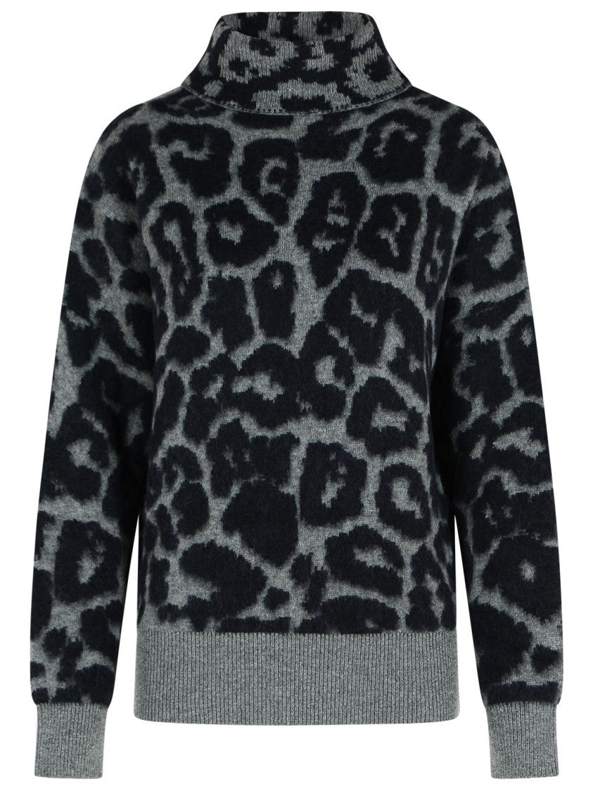 Stella Mccartney Grey Alpaca Blend Turtleneck Sweater