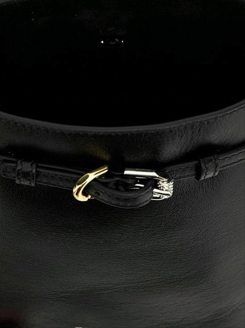 Givenchy Structured Black Calf Leather Bag With Suede Interior