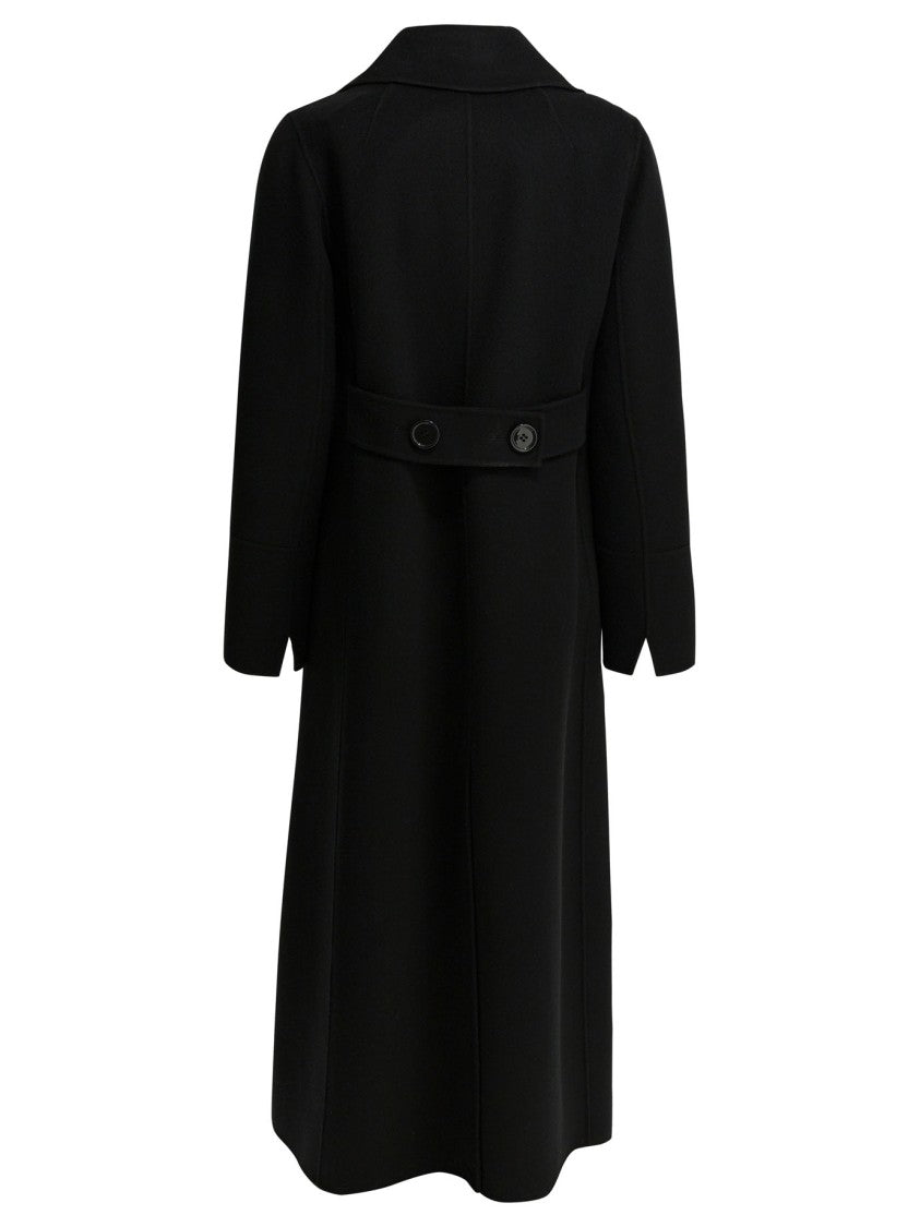Max Mara Double-Breasted Long Coat With Wide Lapel