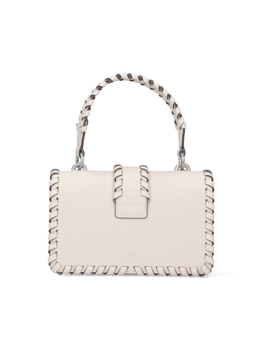 Pinko Structured White Handbag With Minimalist Design