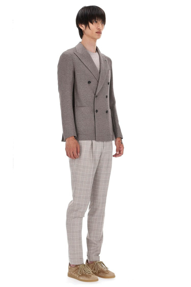 Tagliatore Montecarlo Line Double-Breasted Silk-Wool Jacket