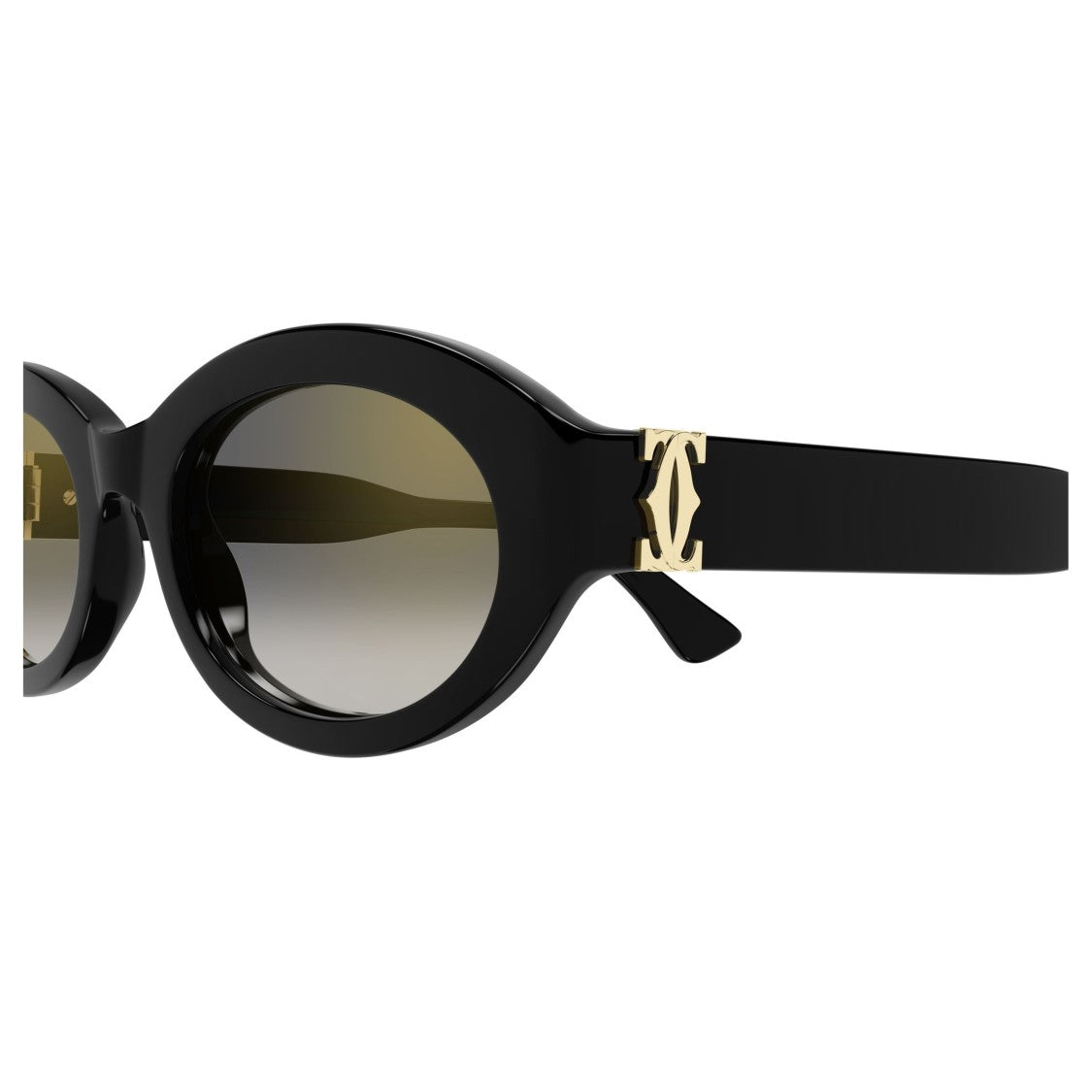 Cartier Bold Oval Sunglasses With Gradient Lenses