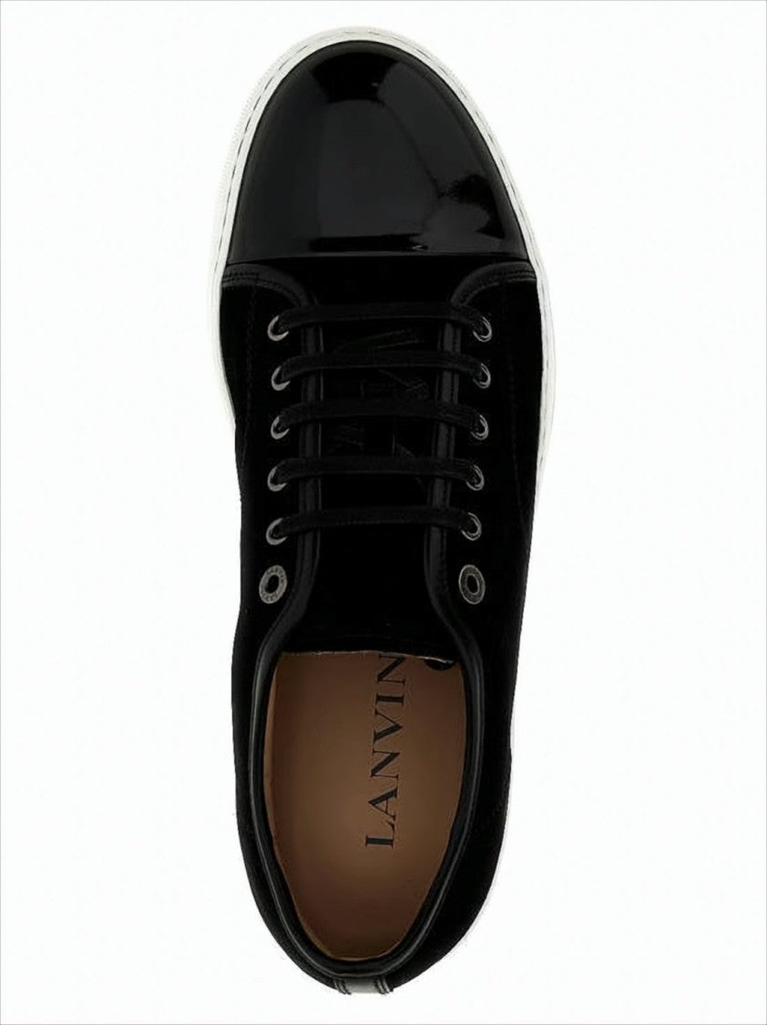 Lanvin Black Sneakers With Toe Cap