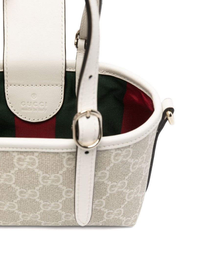 Gucci Compact Handbag With Beige Monogram