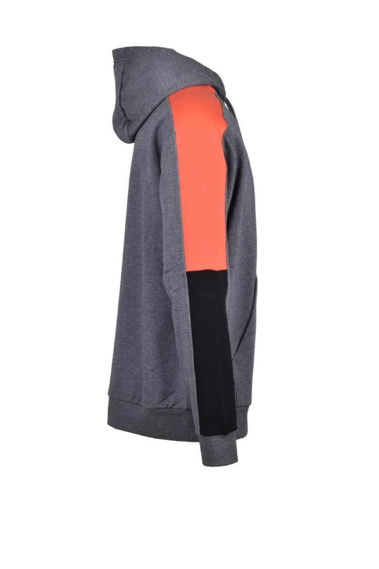 Ea7 Emporio Armani Grey Panel Hooded Sweatshirt