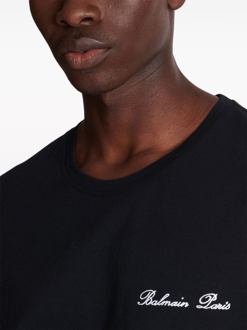 Balmain Cotton Signatured T-Shirt