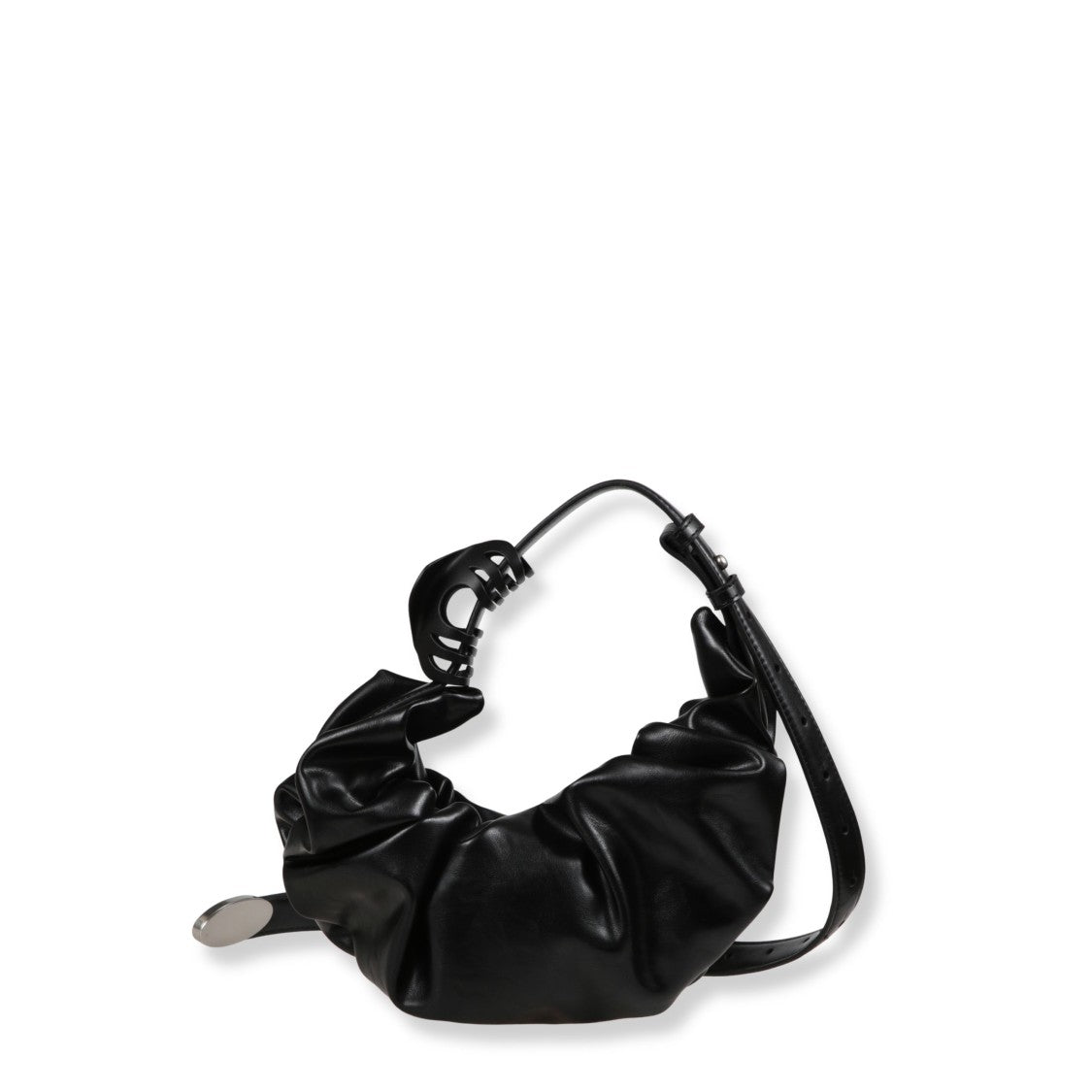 Diesel Black Hobo Shoulder Bag With Structured Silhouette