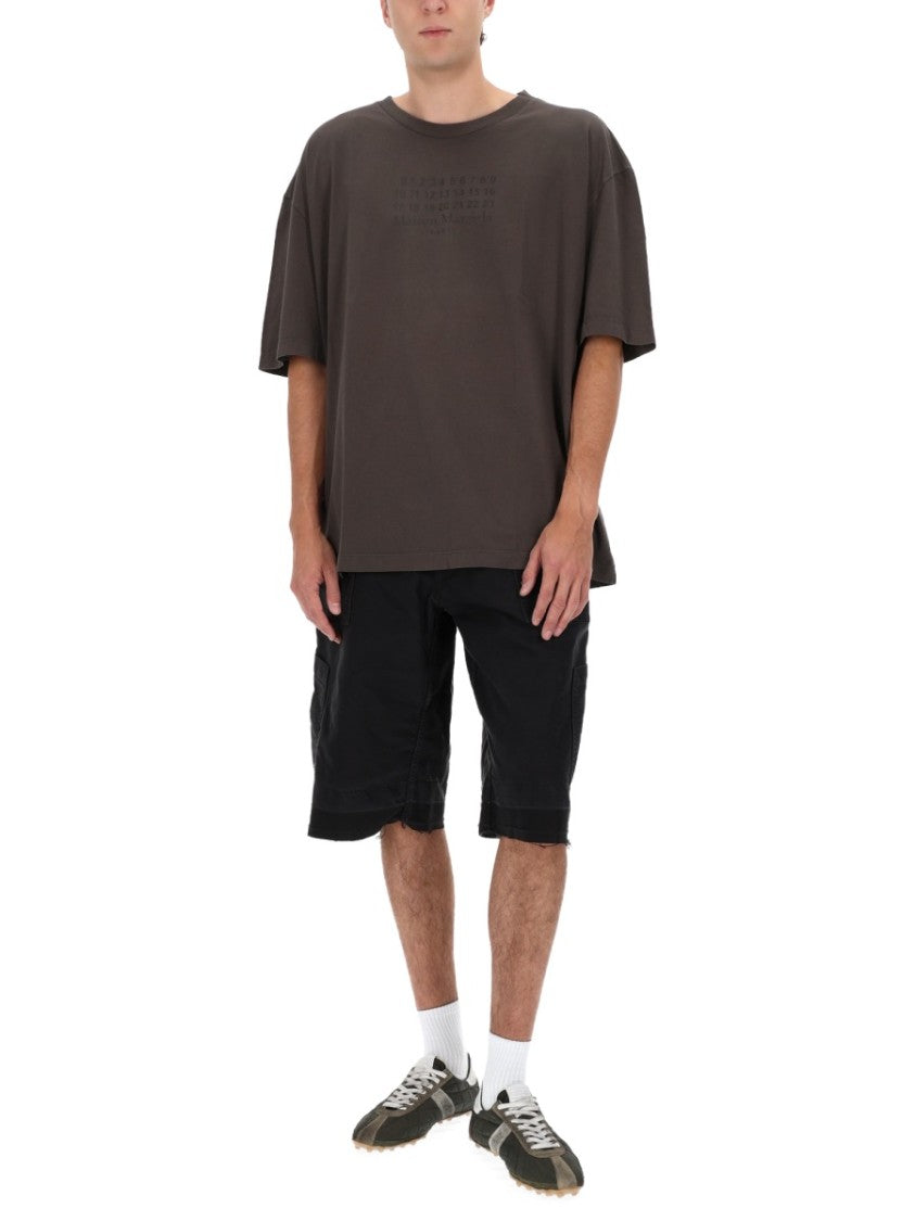 Maison Margiela Loose Fit Chest Logo Cotton T-Shirt