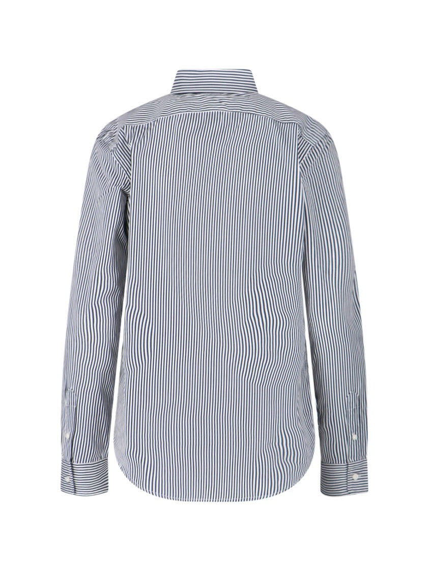 Polo Ralph Lauren Vertical Stripe Cotton Shirt With Classic Collar