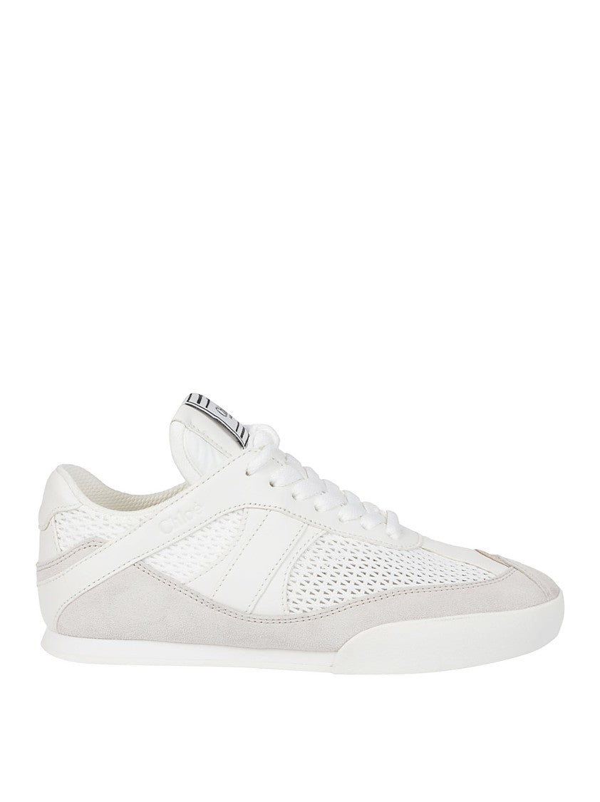 Chloé Cloudy Cream Sneakers With Calf Leather