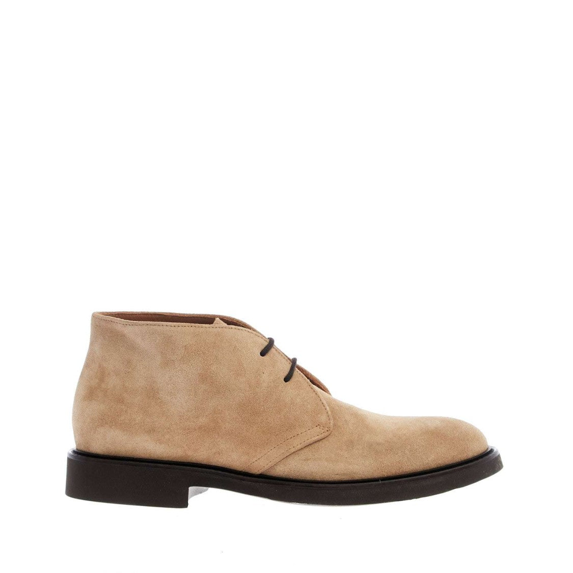 Doucal's Beige Suede Leather Lace-Up Shoes