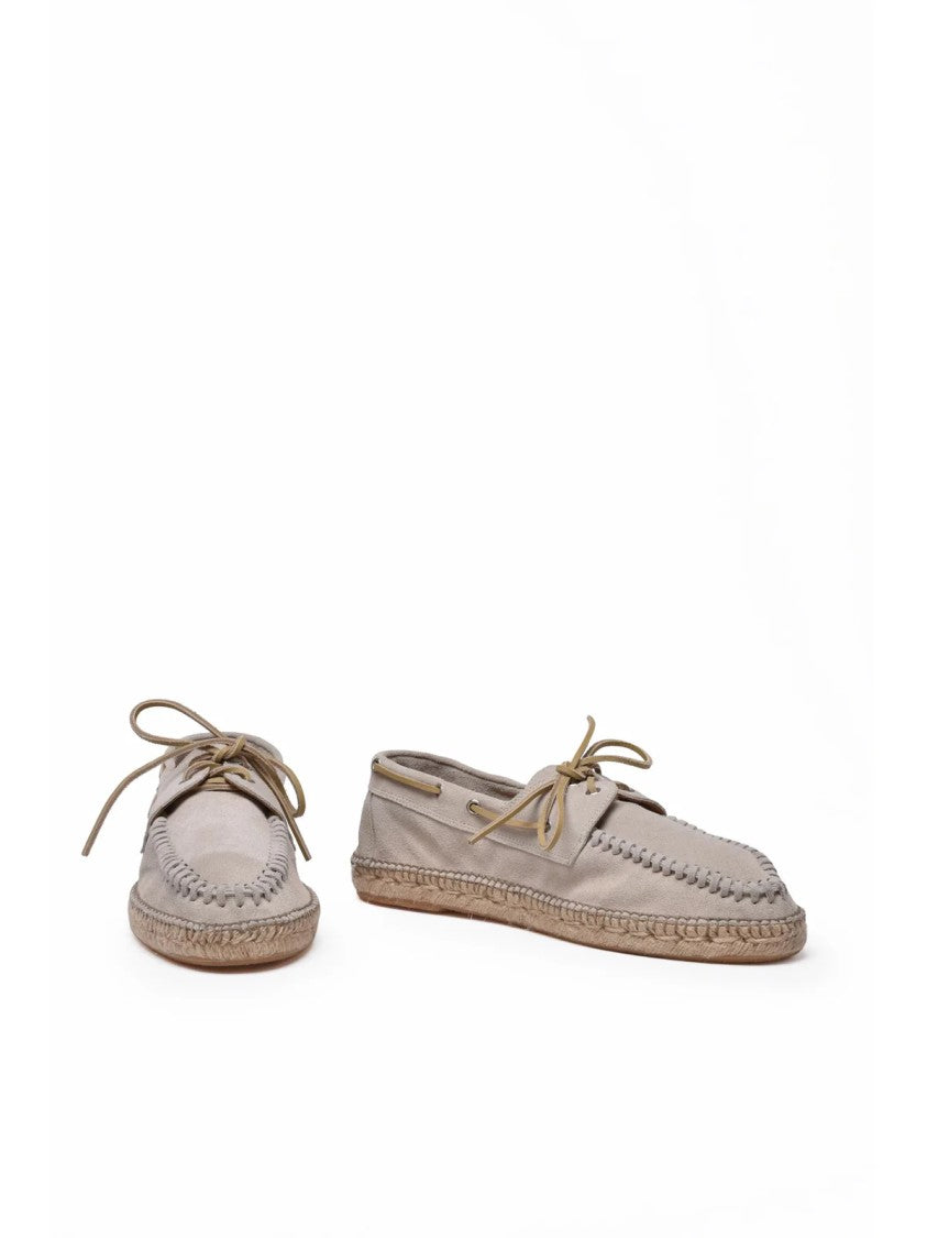 Eleventy Beige Men Leather Espadrilles