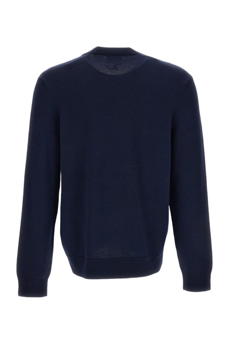 A.P.C. Crew-Neck Wool Sweater With Embroidered Slogan