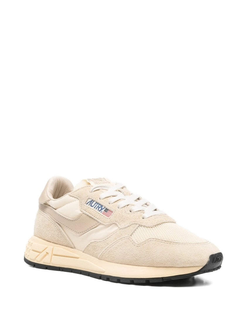 Autry Light Beige Reelwind Low Suede Sneakers