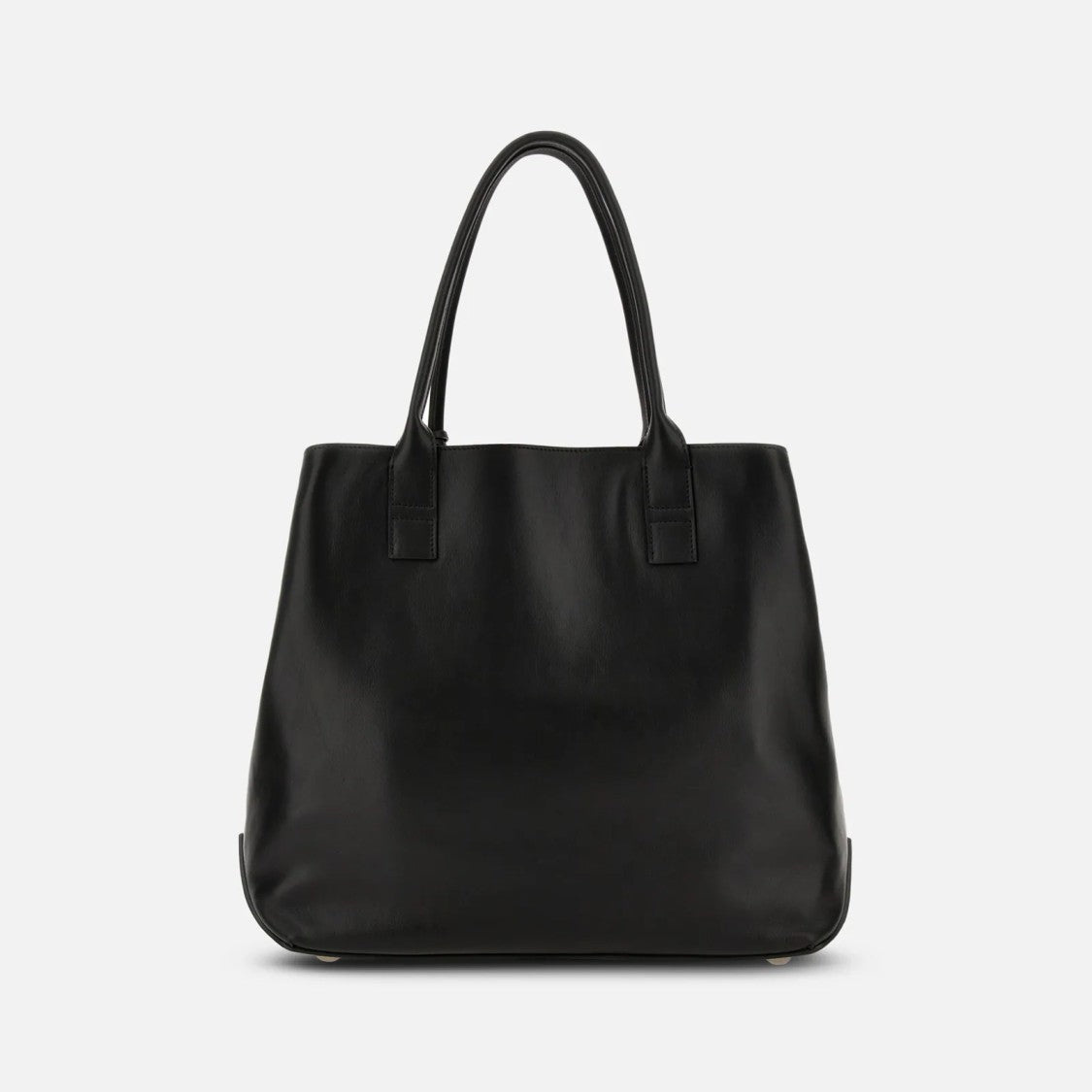 Hogan Refined Leather Tote Bag With Embossed Branding