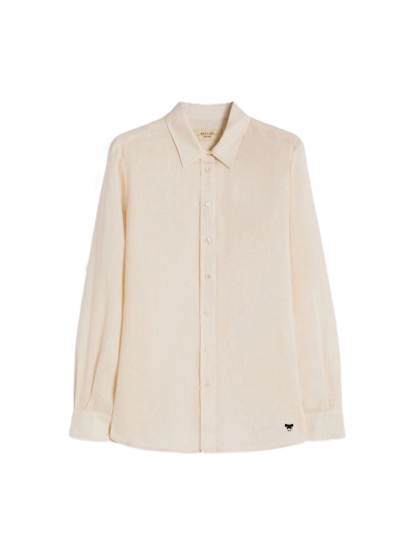 Max Mara Long-Sleeved Button-Down Shirt With Classic Collar
