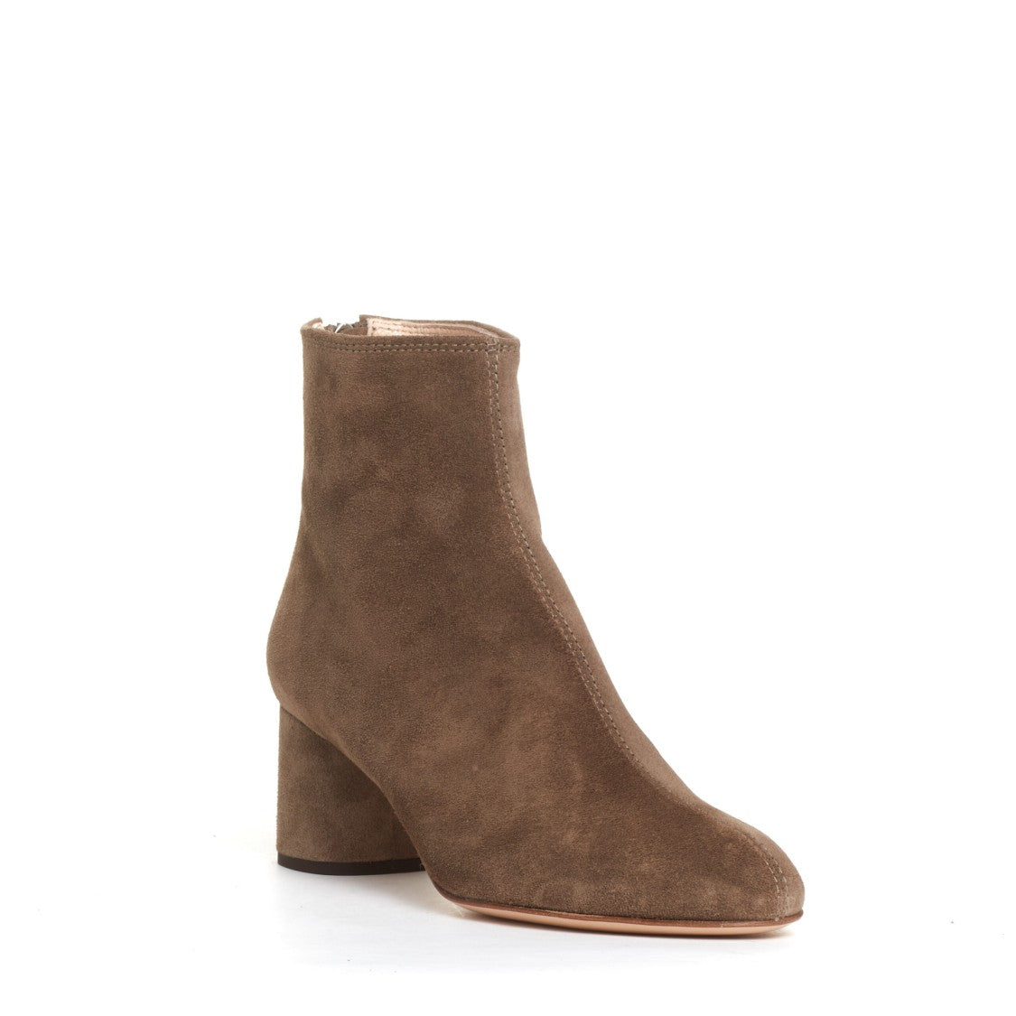 Agl Taupe Suede Ankle Boot Heel 60Mm