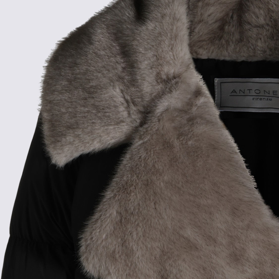 Antonelli Firenze Cropped Plush Fur-Collar Down Jacket