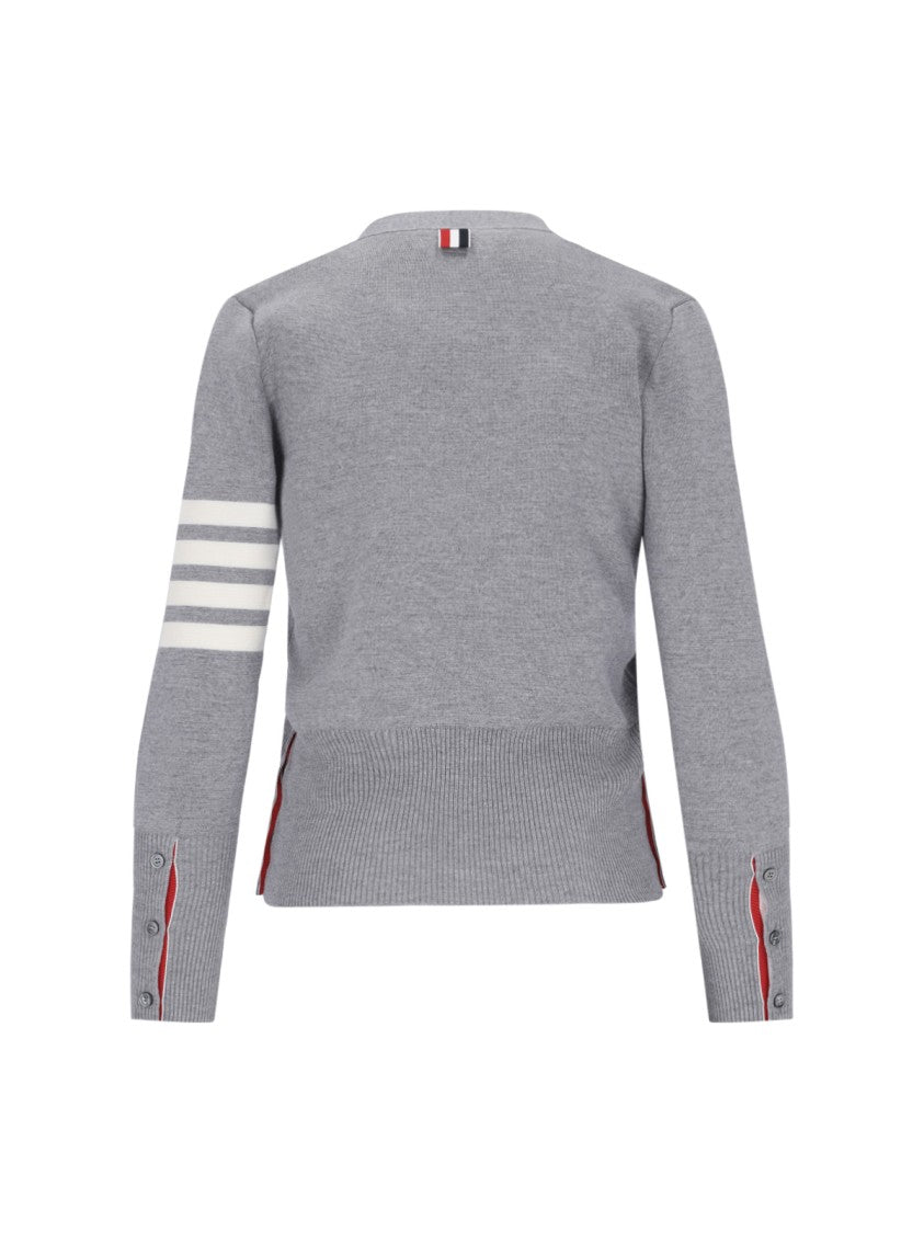 Thom Browne "4-Bar" Cardigan – Grey