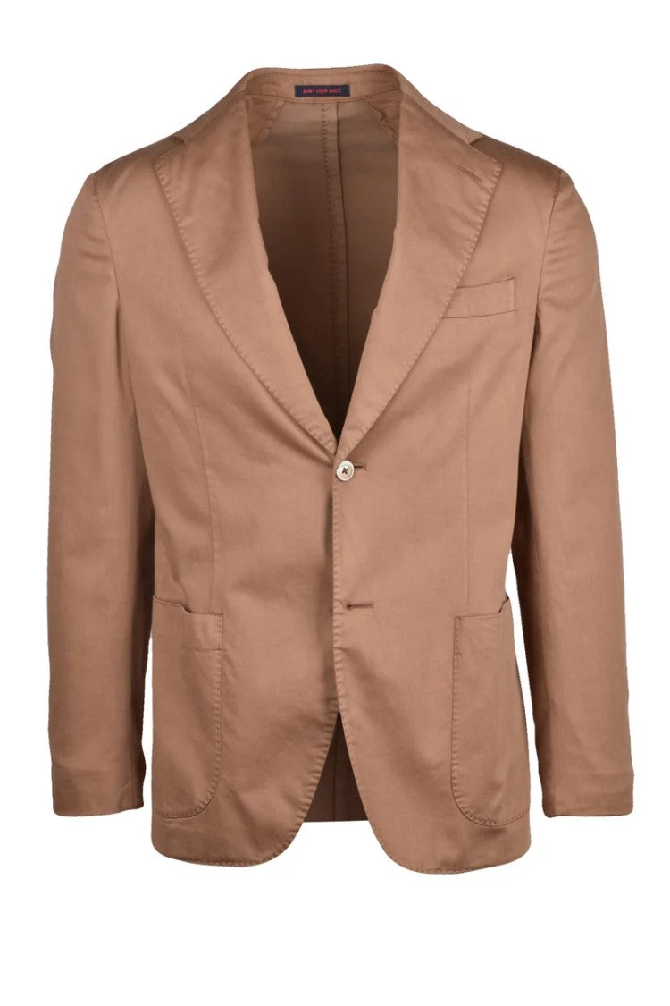 The Gigi Rounded Jacket Cotton Stretch - Brown