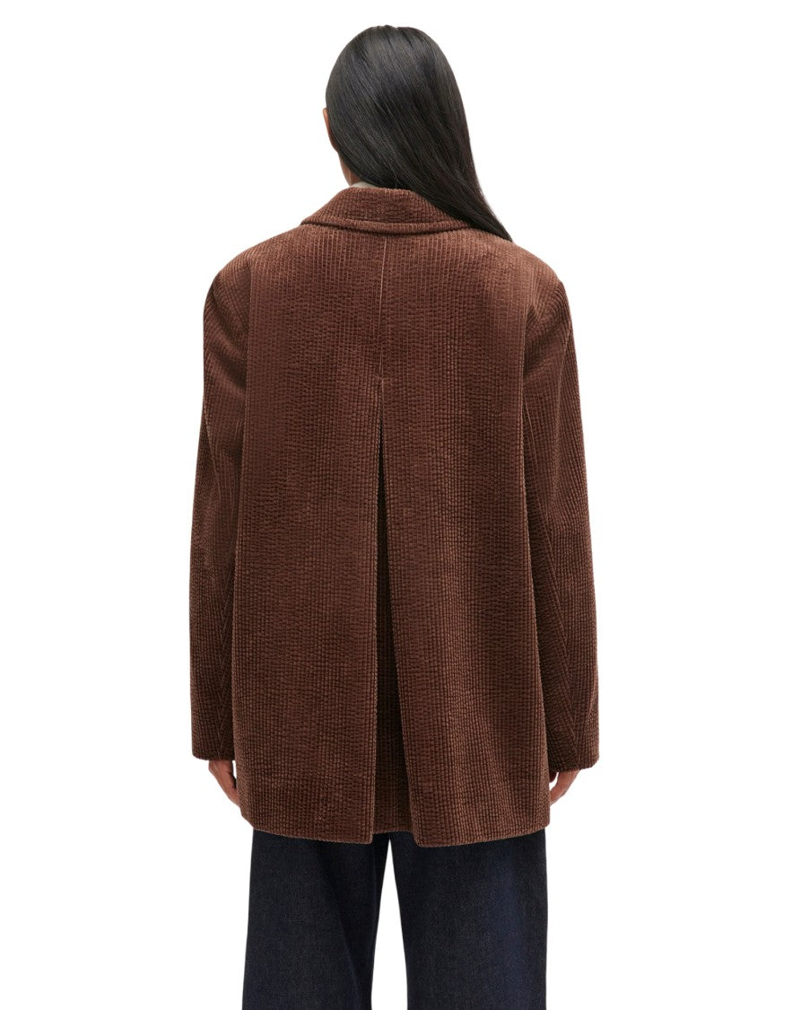 Ganni Seersucker Corduroy Blazer