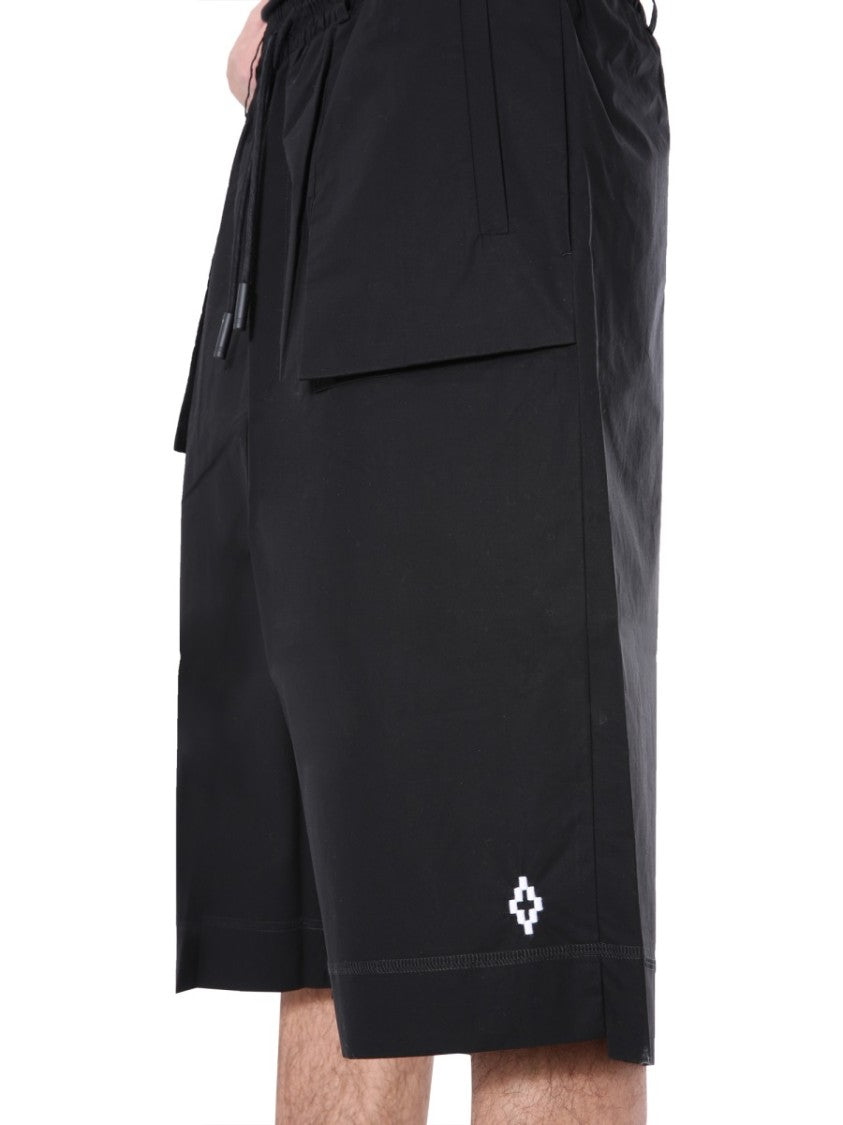 Marcelo Burlon Relaxed Black Bermuda Shorts
