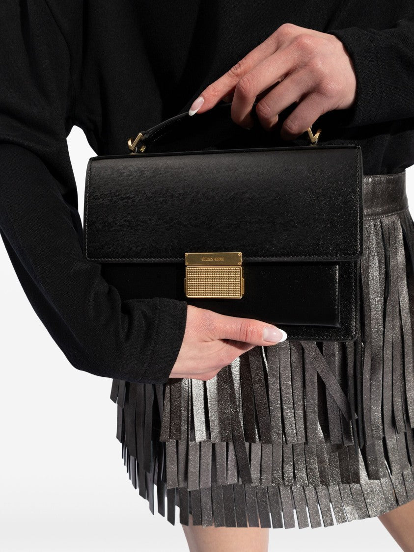 Golden Goose Venezia Bag Black Palmellato Leather Handbag