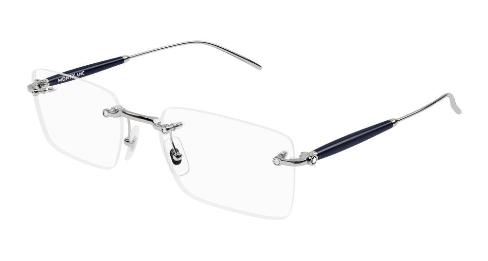 Montblanc Ruthenium Mb0411o Metal Rimless Eyeglasses