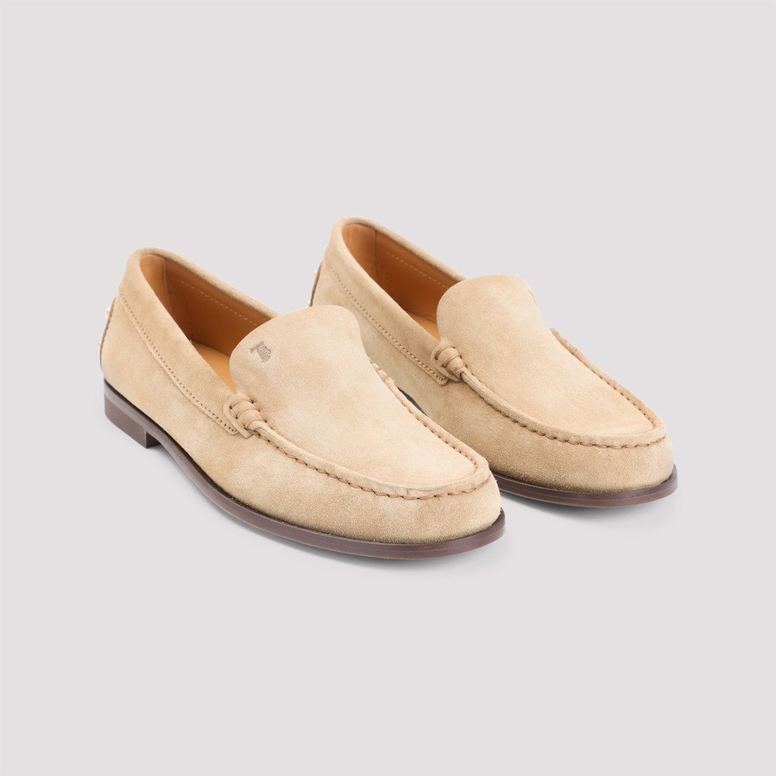 Tod's Suede Loafers With Subtle Stitching