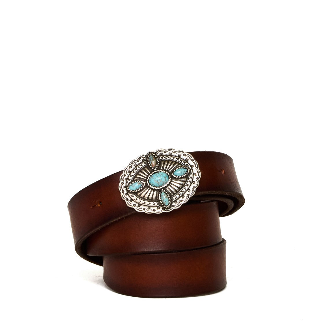 Orciani Bull Soft Turquoise Embellished Belt
