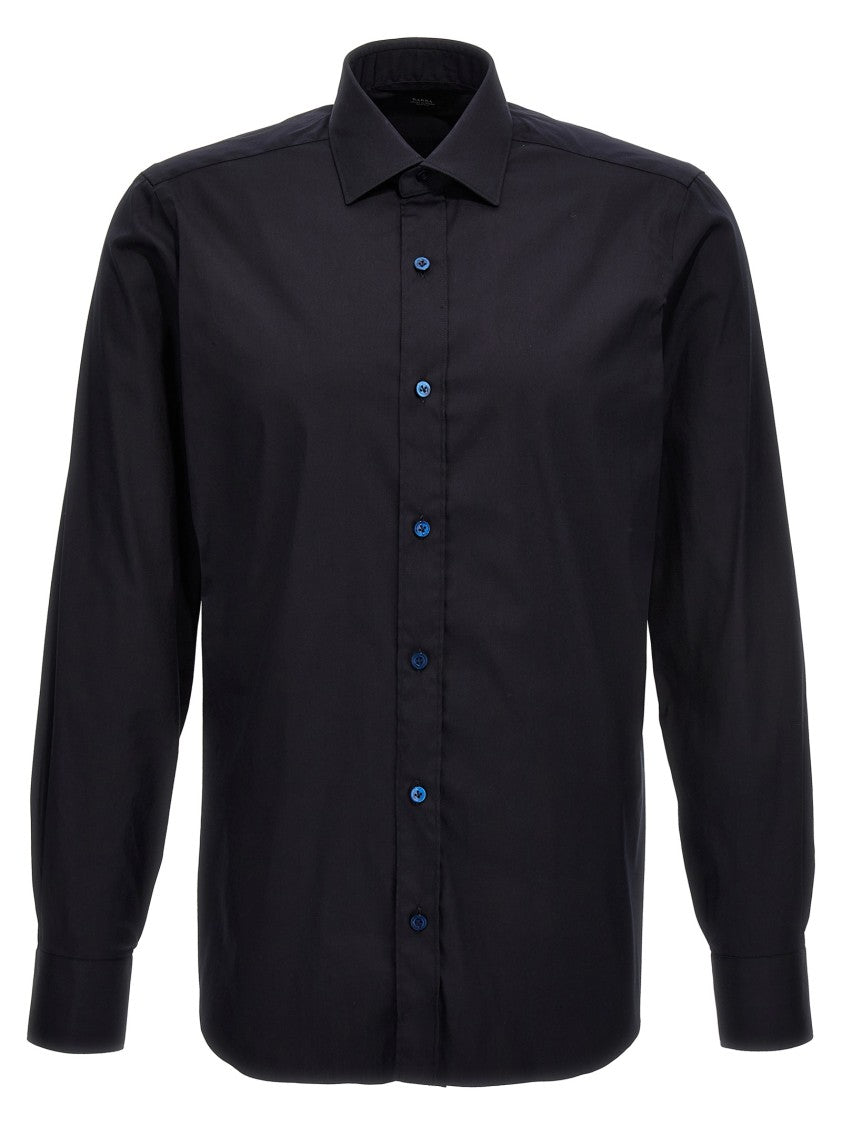 Barba Cotton Blend Poplin Shirt