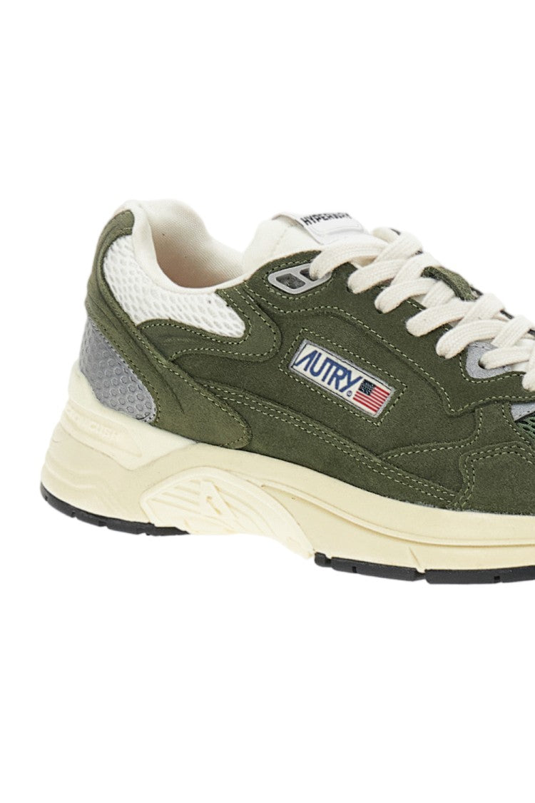 Autry Green Hyperway Mesh Suede Low-Top Sneakers