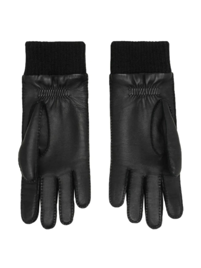Ami Classic Black Sheep Leather Gloves
