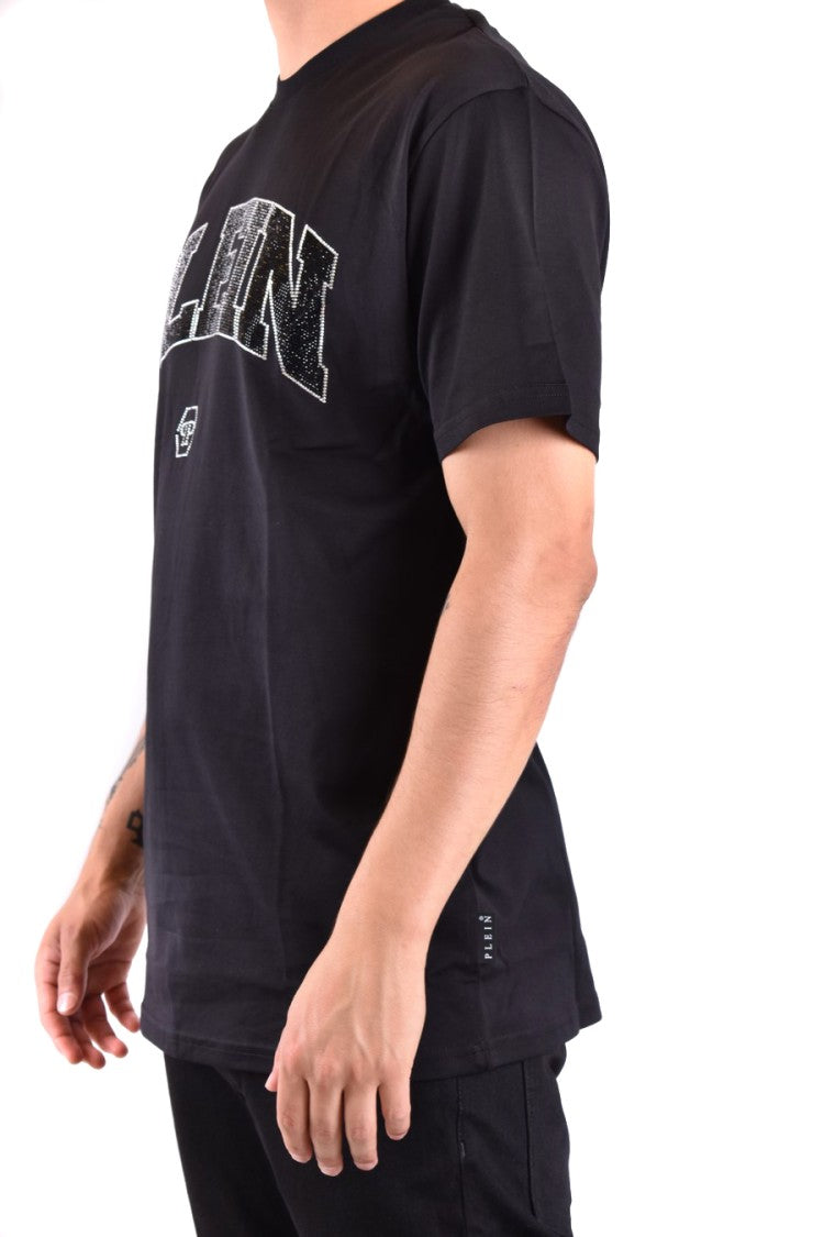 Philipp Plein Oversized Logo Black Cotton T-Shirt